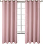 BGment Room Darkening Curtains 72 Inches Long - Grommet Thermal Insulated Drapes Window Treatment Curtains for Bedroom, 2 Panels, 52 x 72 Inch, Baby Pink