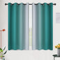 SimpleHome Ombre Room Darkening Curtains 45 inches Length for Bedroom,Grommet Gradient Light Blocking Teal Gradient Window Curtains for Living Room,2 Panels, 52x45 inches