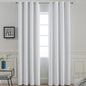 Yakamok Blackout Curtains Room Darkening Thermal Insulated Window Panels,Solid Grommet Top Drapes for Bedroom/Living Room(52Wx90L,Greyish White, 2 Panels)