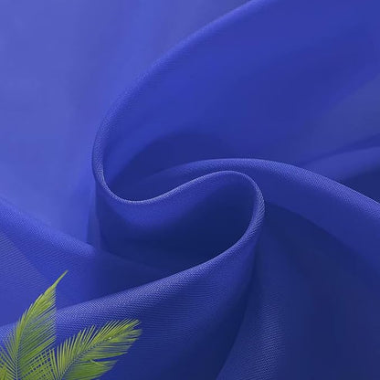 SpaceDresser Basic Rod Pocket Sheer Voile Window Curtain Panels Blue Sapphire 1 Pair 2 Panels 26 Width 40 Inch Long for Kitchen Bedroom Children Living Room Yard（Blue Sapphire，26Wx 40L）