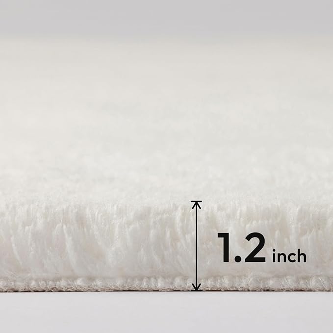 Ashler HOME DECO Ultra Soft Faux Rabbit Fur Chair Couch Cover Area Rug for Bedroom Floor Sofa Living Room Grey 2 x 6 Feet