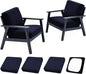 4Pcs Outdoor Cushion Covers, Patio Cushion Covers,Stretch Elastic Slipcovers, Replacement Washable & Reusable Furniture Protector for Patio Couch (Navy,Cover Only)
