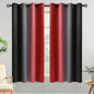 Yakamok Blackout Ombre Black and Red Curtains for Bedroom, Gradient Room Darkening Curtains, Grommet Thermal Insulated Full Light Blocking Window Drapes/Curtain for Living Room,52 x 63 Inch,2 Panels