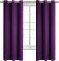 BGment Blackout Curtains - Grommet Thermal Insulated Room Darkening Bedroom and Living Room Curtain, Set of 2 Panels (42 x 63 Inch, Royal Purple)