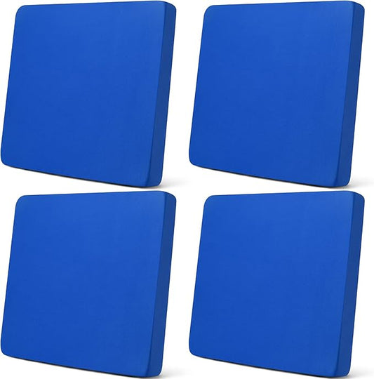 Newwiee Set of 4 Stretch Patio Cushion Covers Sofa Couch Seat Chair Slipcovers Cushion Cover Replacement Furniture Protector for Pets Washable(Royal Blue,Seat Cover,Solid)