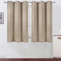 LEMOMO Khaki Blackout Curtains/38 x 54 Inch/Set of Two Panels Grommet Living Room Curtains