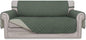 Easy-Going Sofa Slipcover Reversible Loveseat Sofa Cover Couch Cover for 2 Cushion Couch Furniture Protector with Elastic Straps for Pets Kids Dog Cat (Oversized Loveseat, Greyish Green/Beige)