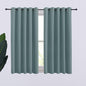 NICETOWN Thermal Insulated Greyish Blue Curtains Blackout Draperies, Window Treatment Solid Grommet Room Darkening Drape Panels for Bedroom (Set of 2, 70 by 54 inches Long)