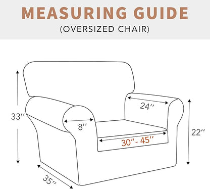 Easy-Going 100% Waterproof Oversized Chair Couch Cover, Dual Waterproof Sofa Cover, Stretch Jacquard Sofa Slipcover, Leakproof Furniture Protector for Kids, Pets, Dog and Cat, Sand