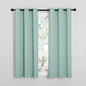 NICETOWN Window Curtain Panels, Thermal Insulated Solid Grommet Blackout Draperies/Drapes for Loft, Dorm (Aqua, One Pair, 34 by 54-inch)