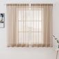 MIULEE 2 Panels Solid Color Sheer Window Curtains Elegant Window Voile Panels/Drapes/Treatment for Bedroom Living Room (54X54 Inches Brown)