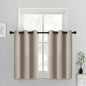 Yakamok Blackout Curtains Room Darkening Thermal Insulated Window Panels,Solid Grommet Top Drapes for Bedroom/Living Room(38Wx36L, Natural, 2 Panels)