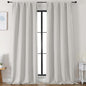 Simplebrand Ava Natural Blackout Curtains for Bedroom 96 Inches Long 2 Panels, Solid Thermal Insulated, Energy Saving Living Room Window Treatment Curtains Blackout Drapes, W50 x L96 Inch, Natural