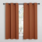 NICETOWN Bedroom Curtains 63 inches Long, Privacy and Thermal Insulated Blackout Drapes for Windows (Burnt Orange, 1 Pair, 42 x 63 inches)