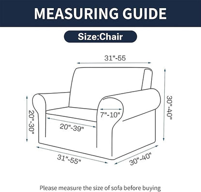 Cupuamon 2026 New Stretch Chair Sofa Slipcovers Couch Cover for 1 Seater Furniture Protector Sofa Covers with Elastic Bottom Jacquard Fabric Small Checks for Pets, Kids - Peacock Blue