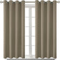 BGment Room Darkening Curtains 45 Inches Long - Grommet Thermal Insulated Drapes Window Treatment Curtains for Bedroom, 2 Panels, 52 x 45 Inch, Cocoa