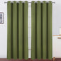 LEMOMO Blackout Curtains 52 x 120 Inch Long Olive Green Curtains Set of 2 Panels Room Darkening Curtains for Bedroom and Living Room