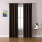 ChrisDowa Grommet Blackout Curtains for Bedroom and Living Room - 2 Panels Set Thermal Insulated Room Darkening Curtains (Brown, 52W x 84L )