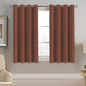 H.VERSAILTEX Blackout Curtain for Bedroom Small Window Kitchen Blackout Curtains 45 inch Length Energy Saving Solid Grommet Blackout Drape, One Panel, Washed Spice, 52" W x 45" L