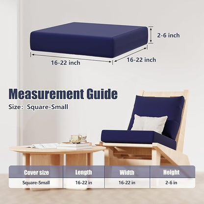 8Pcs Stretch Patio Cushion Covers, Outdoor Couch & Sofa Replacement Slipcovers for Patio Furniture Cushion Covers, Washable Reusable Furniture Protector