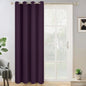 Yakamok Wide Thermal Blackout Patio Door Curtain Panel,Purple Grommet Sliding Door Insulated Curtains, Extra Wide Curtains for Sliding Glass Door,Purple, W52 x L84, 1 Panel