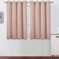 LEMOMO Blush Thermal Blackout Curtains/52 x 45 Inch/Set of 2 Panels Room Darkening Curtains