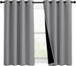 NICETOWN Noise and Lights Block Out Curtains, Thermal Insulated 100% Blackout 2-Layer Lined Drapes, Noise Cancellation Window Draperies for Dining Room (Silver Grey, 2 Panels, 46-inch W by 54-inch L)