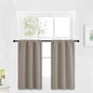 RYB HOME Kitchen Blackout Curtains Over Sink 36 inch Length, Rod Pocket Summer Light UV Blocking Energy Efficient, Cabinet Shelf Cupboard Coverings, Width 29 by Length 36, Sand, 2 Panels
