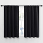 NICETOWN Black Blackout Curtains and Drapes 48 inches Long, Privacy RV Draperies for Small Windows, Thermal Insulated Curtain Panels (42" Wide, 2 Panels)