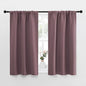 NICETOWN Kitchen Curtains, Short Blackout Curtains & Drapes, Small Window Draperies for Dining Room, Cupboard (Dry Rose, 34" W by 45" L, Set of 2)