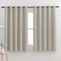 NICETOWN Thermal Insulated Narural Blackout Curtains for Bedroom, Window Treatment Solid Grommet Room Darkening Drape Panels for Bedroom (Set of 2, 70 by 63 inches Long)