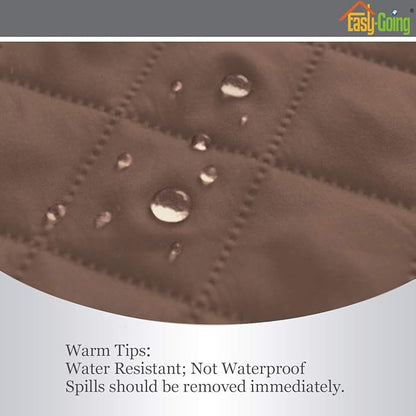 Easy-Going Chair Sofa Slipcover Reversible Sofa Cover Water Resistant Couch Cover Furniture Protector Cover with Elastic Straps for Pets Kids Children Dog Cat (Chair, Brown/Beige)