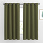 NICETOWN Blackout Olive Green Curtains 63 inches Long, Functional Blackout Window Treatments Thermal Drapes Privacy Assured for Bedroom, 2 Panels, W52 x L63