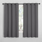 NICETOWN Grey Blackout Curtain Panels for Bedroom, 2 Panels, W55 x L57-inch, Grey, Thermal Insulated Grommet Top Blackout Draperies and Drapes for Basement