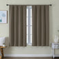 Simplebrand Ava Latte Short Blackout Curtains for Bedroom 54 Inches Long 2 Panels Set, Solid Thermal Insulated, Energy Saving Window Treatment Curtains Blackout Drapes, W40 x L54 Inch, Latte