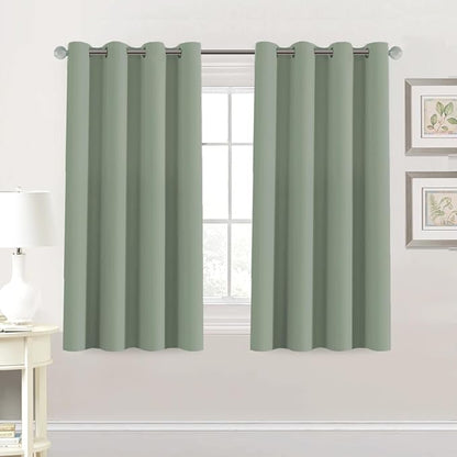 H.VERSAILTEX Blackout Curtain for Living Room Thermal Insulated Window Treatment Curtain 54 inch Length Energy Saving Solid Grommet Top Blackout Drape, One Panel, Cyan, 52" W x 54" L
