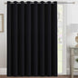 H.VERSAILTEX Blackout Patio Curtains 100 x 96 Inches for Sliding Door Extral Wide Blackout Curtain Panels Thermal Insulated Room Divider - Grommet Top, 8' Tall by 8.5' Wide - Jet Black