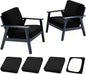 4Pcs Outdoor Cushion Covers, Patio Cushion Covers,Stretch Elastic Slipcovers, Replacement Washable & Reusable Furniture Protector for Patio Couch (Black,Cover Only)
