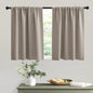 RYB HOME Short Sand Blackout Curtains for Small Bedroom Window, Insulating UV Blocking Drapes for Kitchen Cafe Basement Garage, Privacy Tiers for Bathroom Window, Width 42 by Length 36, Set of 2