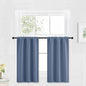 RYB HOME Kitchen Blackout Curtains Over Sink 36 inch Length, Rod Pocket Summer Light UV Blocking Energy Efficient, Cabinet Shelf Cupboard Coverings, Width 29 by Length 36, Stone Blue, 2 Panels
