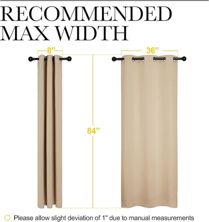NICETOWN Thermal Insulated Eyelet Top Room Darkening Panels/Curtains/Drapes for Bedroom (2 Panels, W42 x L84 inches, Biscotti Beige)