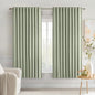 MIULEE Sage Green Back Tab Blackout Curtains 63 Inch Length 2 Panels Set for Living Room Bedroom Privacy, Rod Pocket/Pinch Pleat Thermal Insulated Room Darkening Pleated Light Blocking Drapes