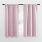 NICETOWN Kitchen Curtains, Privacy & Light Block Out Window Curtains & Drapes for Loft, Cupboard, Cafe, Girls Bedroom (Lavender Pink, 34 in x 54 in (W x L), 2 Panels)