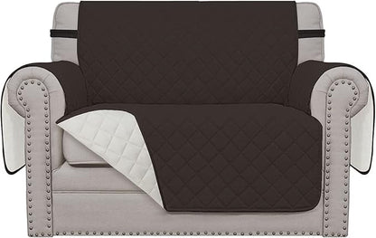 Easy-Going Oversized Chair Sofa Slipcover Reversible Sofa Cover Water Resistant Couch Cover Furniture Protector Cover with Elastic Straps for Pets Dog (Oversized Chair, Chocolate/Ivory)