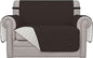 Easy-Going Oversized Chair Sofa Slipcover Reversible Sofa Cover Water Resistant Couch Cover Furniture Protector Cover with Elastic Straps for Pets Dog (Oversized Chair, Chocolate/Ivory)