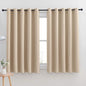 NICETOWN Room Darkening Curtain Panels for Cafe, Thermal Insulated Grommet Room Darkening Draperies/Drapes for Window (Biscotti Beige, 2 Panels, W70 x L63 -inch)