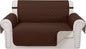 Reversible Loveseat Sofa Covers Couch Cover Furniture Protector(Loveseat Small,Brown/Beige)