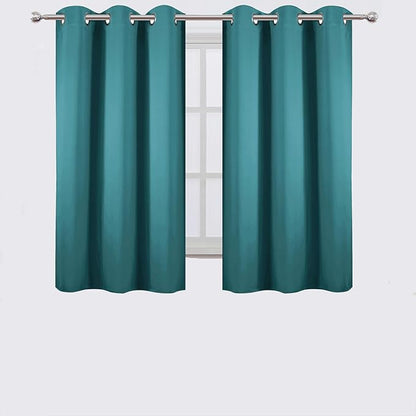 LEMOMO Sea Teal Blackout Curtains 42 x 54 Inch Length Set of 2 Panels Grommet Bedroom Curtains for Living Room