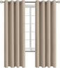 BGment Blackout Curtains - Grommet Thermal Insulated Room Darkening Bedroom and Living Room Curtains, Set of 2 Panels (52 x 72 Inch, Sand)