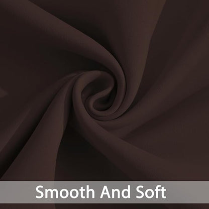 Yakamok Blackout Curtains for Bedroom 2 Panels Set 84 Inch Length Thermal Insulated Room Darkening Dark Black Out Drapery Grommet Window Treatments Drapes for Living Room, 70x84, Chocolate Brown